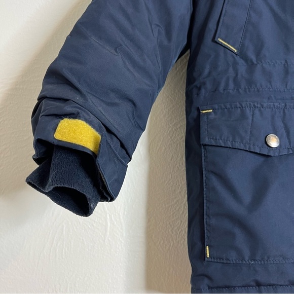 Lands' End Kids Winter Parka Coat Navy Blue Fleece Lined Grow-A-Long Size S(4) - Picture 2 of 16
